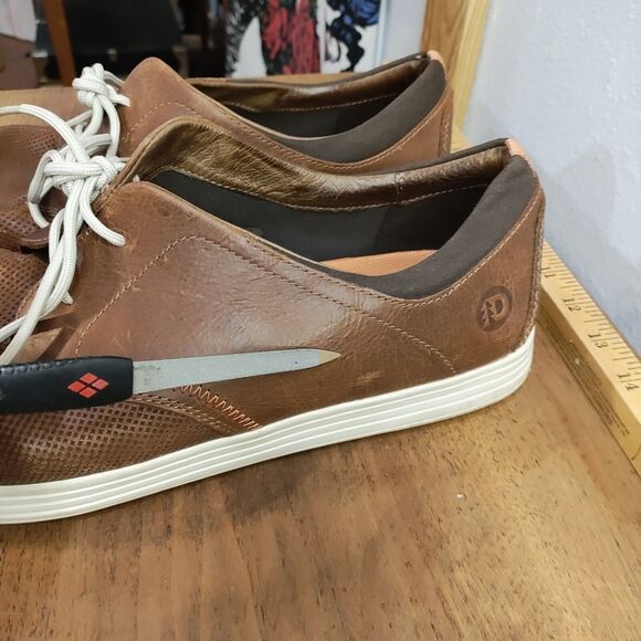 Dunham Colchester Leather Oxford Lace-Up Brown Sneaker Shoe Men's 14 4E - Picture 6 of 16